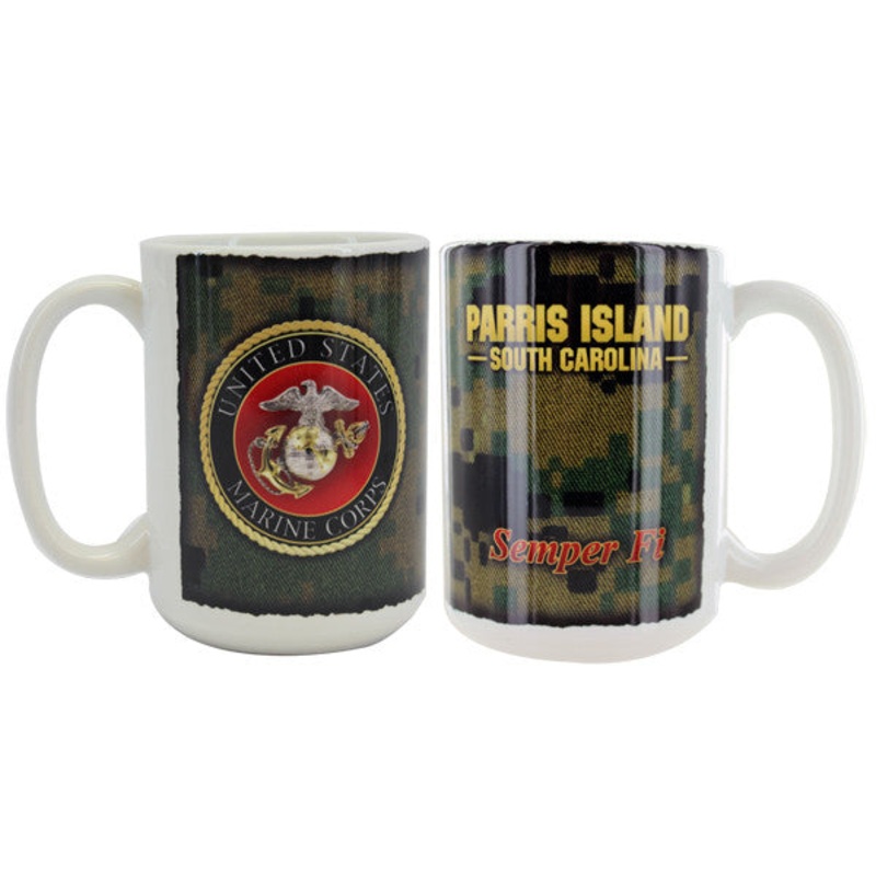 Marine Corps Mug –  Parris Island with Marine Corps seal