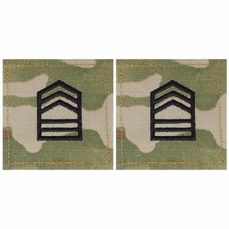 Army ROTC OCP Rank w/hook closure : Master Sergeant (MstrSgt)
