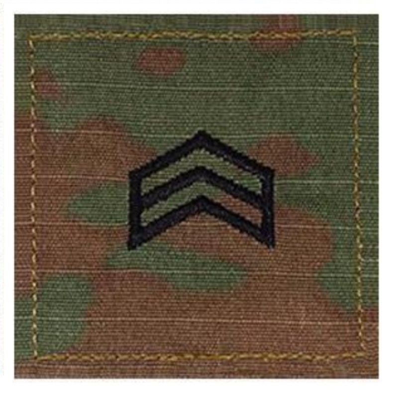 Army ROTC OCP Rank w/hook closure : Sergeant (Sgt)