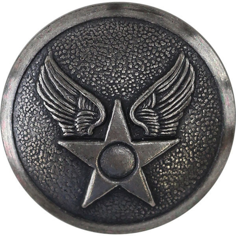 USAF Button: Hap Arnold – 30 ligne silver oxidized