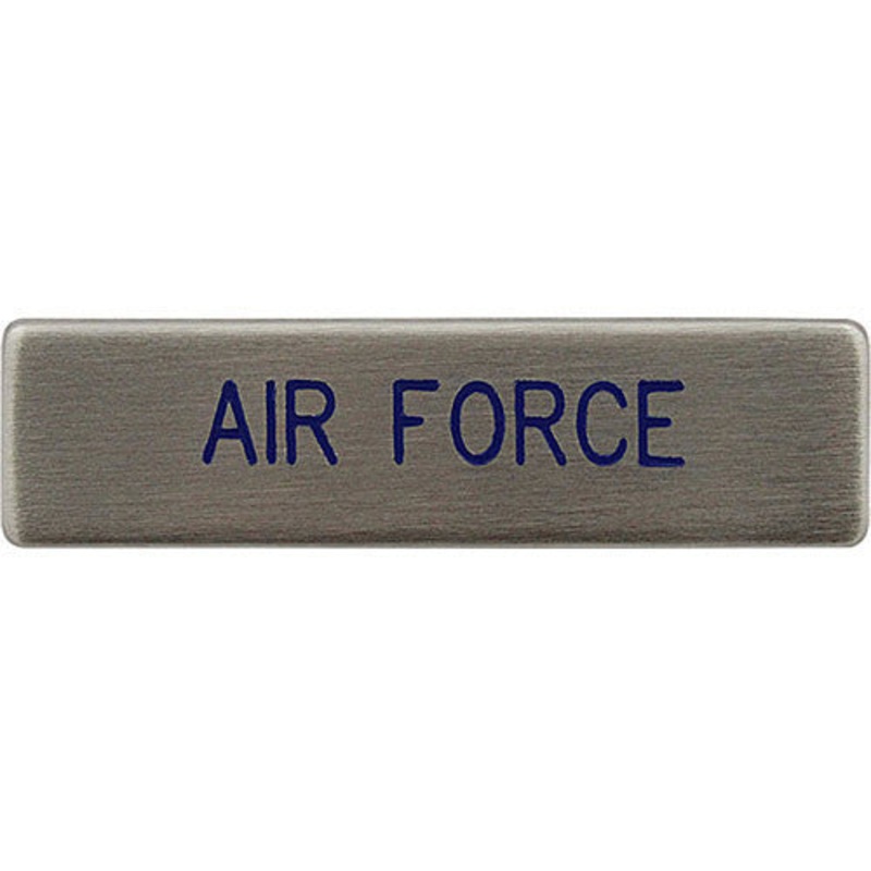 USAF Name Plate – silver brushed