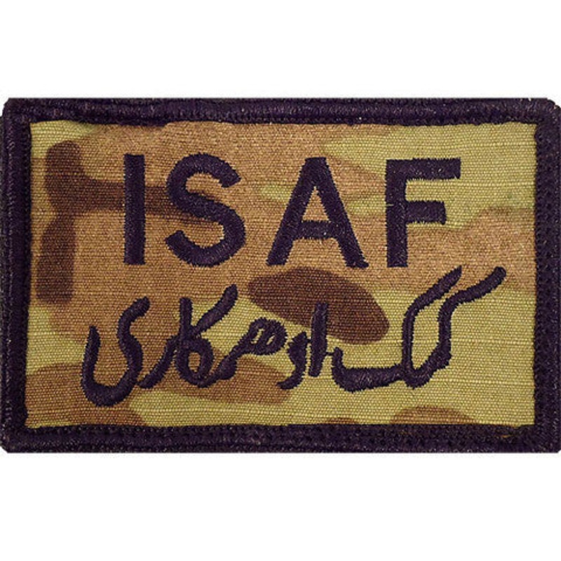 Patch: ISAF – International Security Assistance Force Afghanistan – embroidered on OCP