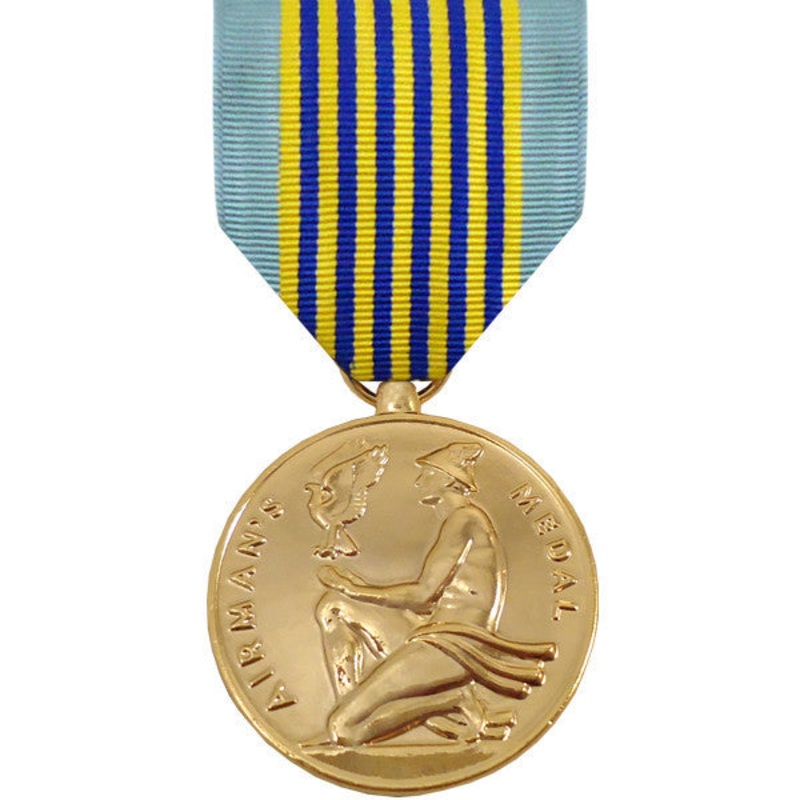 Full Size Medal: Airman’s Medal – 24k Gold Plated