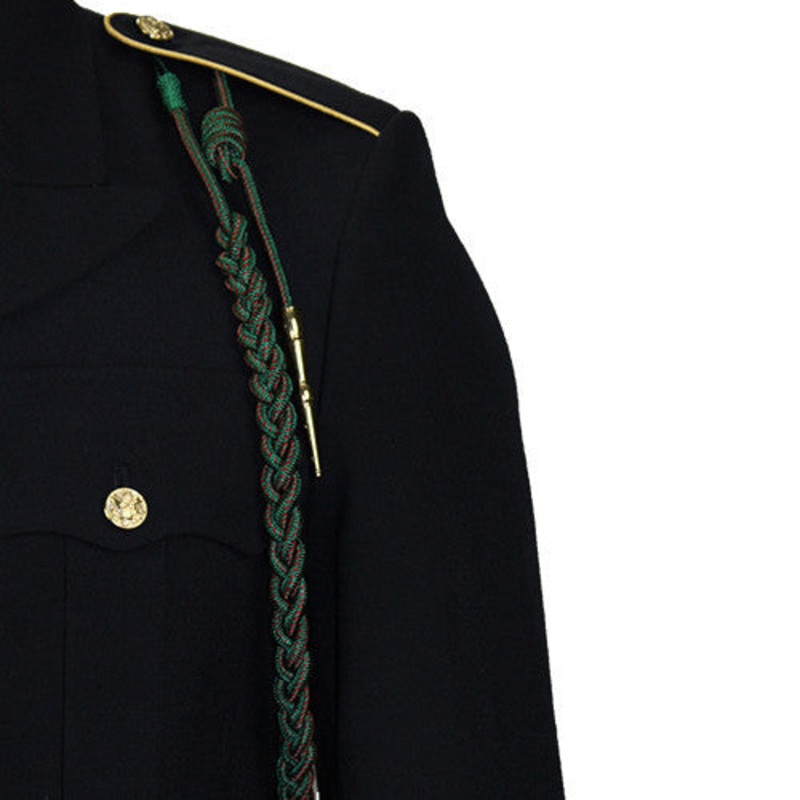 Fourragere (Lanyard): WWI – green with red spots and polish brass tips