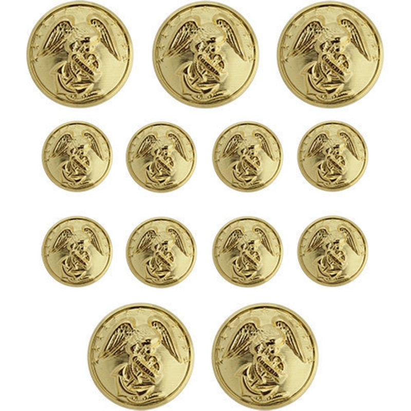Marine Corps Button Set: Officer – (8-27 Ligne and 5-40 Ligne)