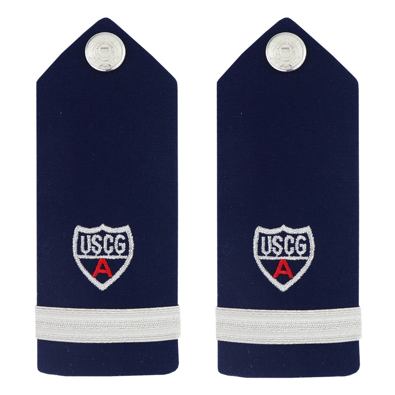Coast Guard Auxiliary Hard Shoulder Board: FSO (1/2 Stripe & Red A)