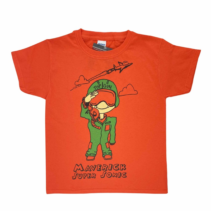 Top Gun Youth T-Shirt Maverick Super Sonic – Orange Tee