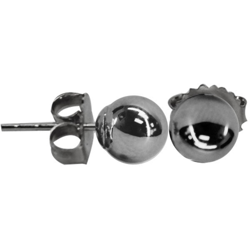 Earrings – brite white gold filled ball