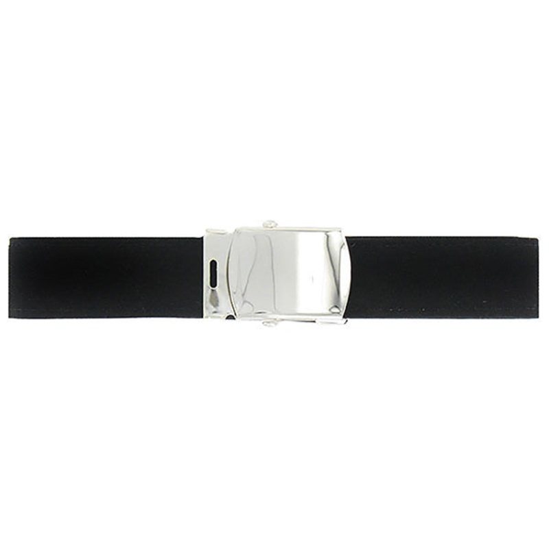 USNSCC / NLCC Belt and Buckle: Black Poly-Wool Silver Mirror Buckle Tip – female
