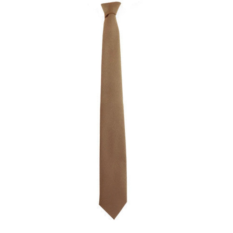 Male Khaki Tie: Clip-on – khaki
