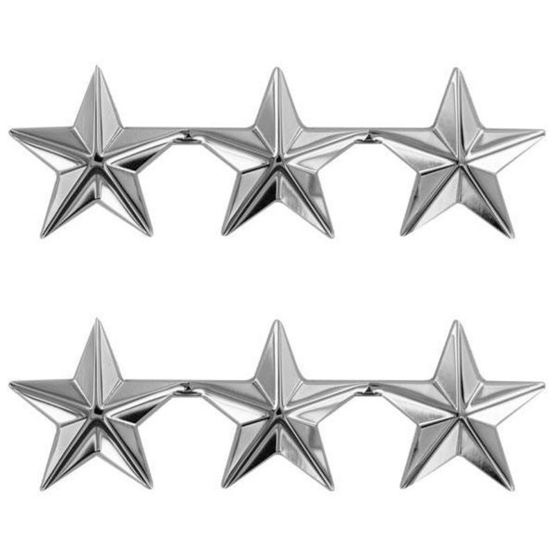 Stars: Lieutenant General Nickel plated 1