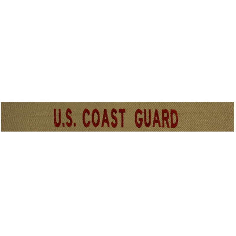 Coast Guard Tape: US Coast Guard – Bronze embroidered on Desert (NON-RETURNABLE)
