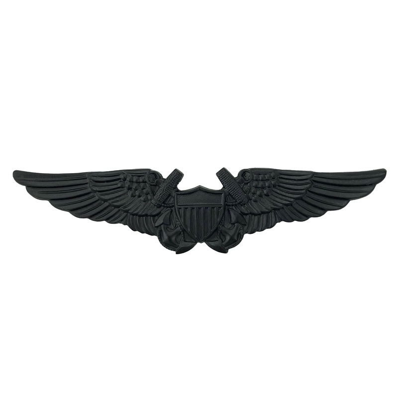 Badge: Navy Flight Officer – regulation size, black metal (NON-RETURNABLE/NON-REFUNDABLE)