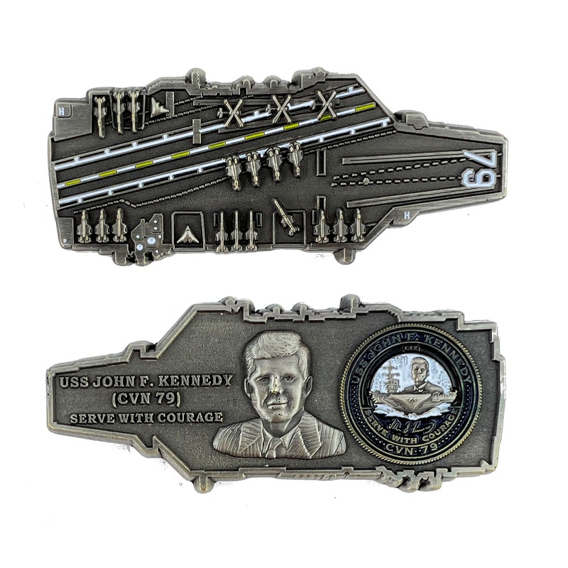 Coin: 3 USS John F Kennedy CVN-79 – Carrier Shape
