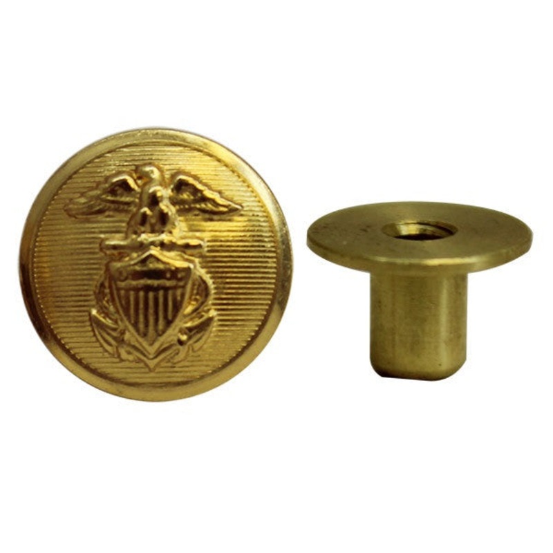 USNSCC Gold Cap Screw Button With Tube