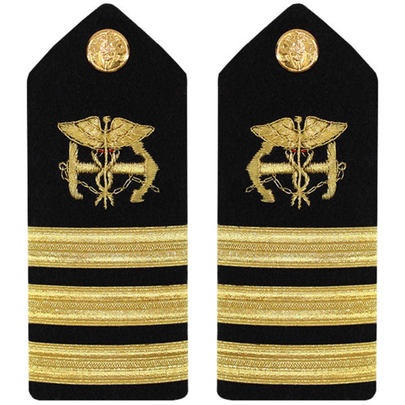 Public Health Service PHS MALE Hard Shoulder Board: Commander