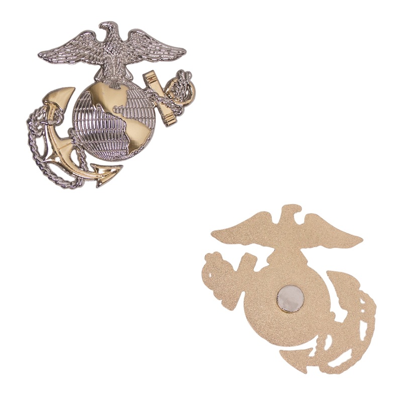 Coin 2.5 Magnet: Marine Corps Eagle, Globe and Anchor – Silver/Gold