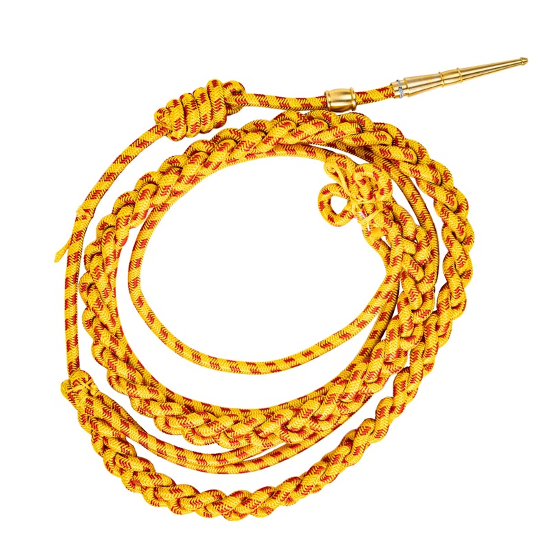 Shoulder Cord: Vietnam – Gold with Red Spots and Brass Tip