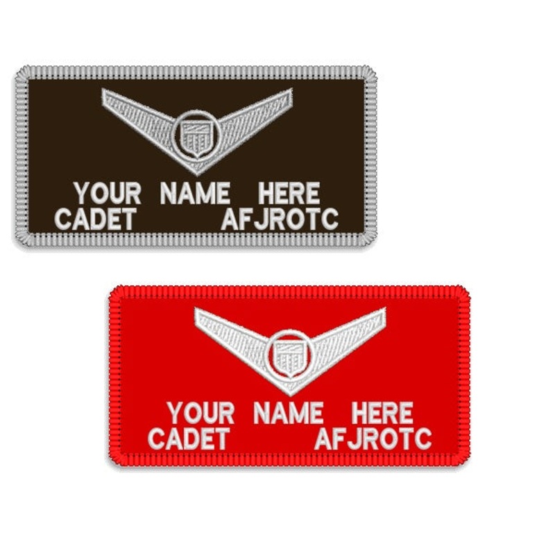 Air Force JROTC / ROTC – Cloth Name Patch  – Single Emblem w/Hook Closure