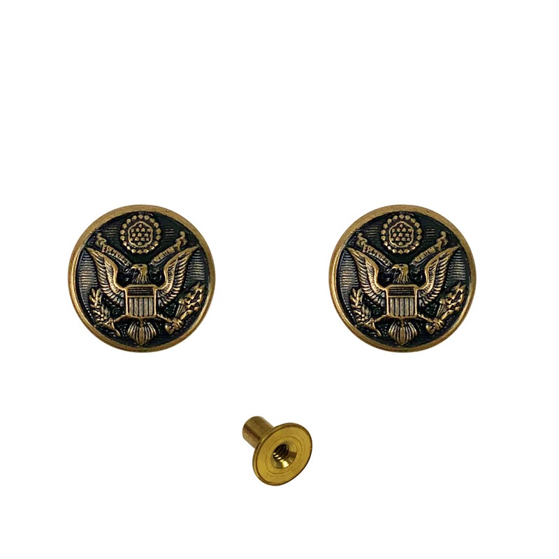 Army AGSU Button: Eagle Cap Screw with Tube