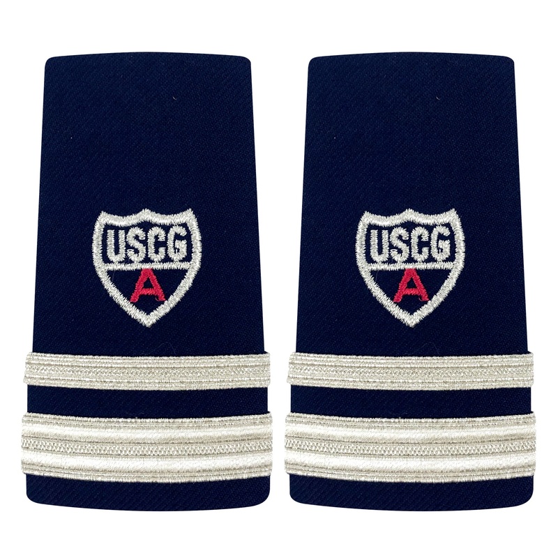 Coast Guard Auxiliary Enhanced Shoulder Board: SO 1-1/2 Stripe & Red A – Female