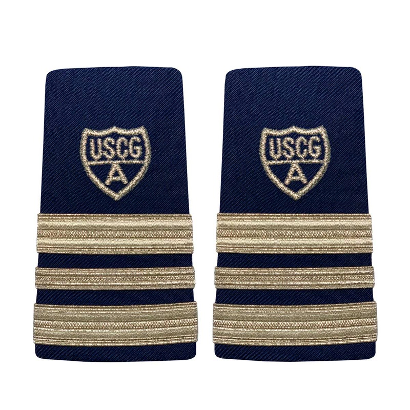 Coast Guard Auxiliary Enhanced Shoulder Board: VCP 2-1/2 Stripe & Silver A – Female