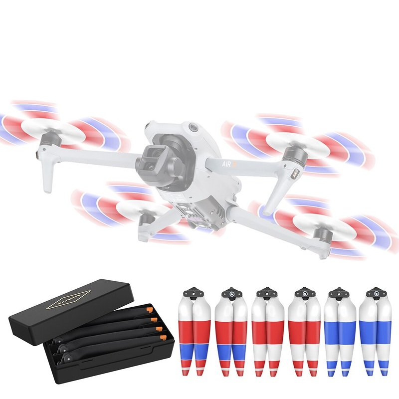 1/2pair Noise Reduction Propeller 8747F Silent Quick Release Colored 2-Blades Low Noise Props For DJI Air 3 Drone Accessories