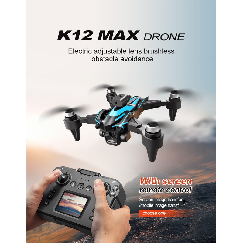 QWinOut K12 Max Drone Screen Controlled Brushless Drone Electric Adjustable Lens Brushless Obstacle Avoidance