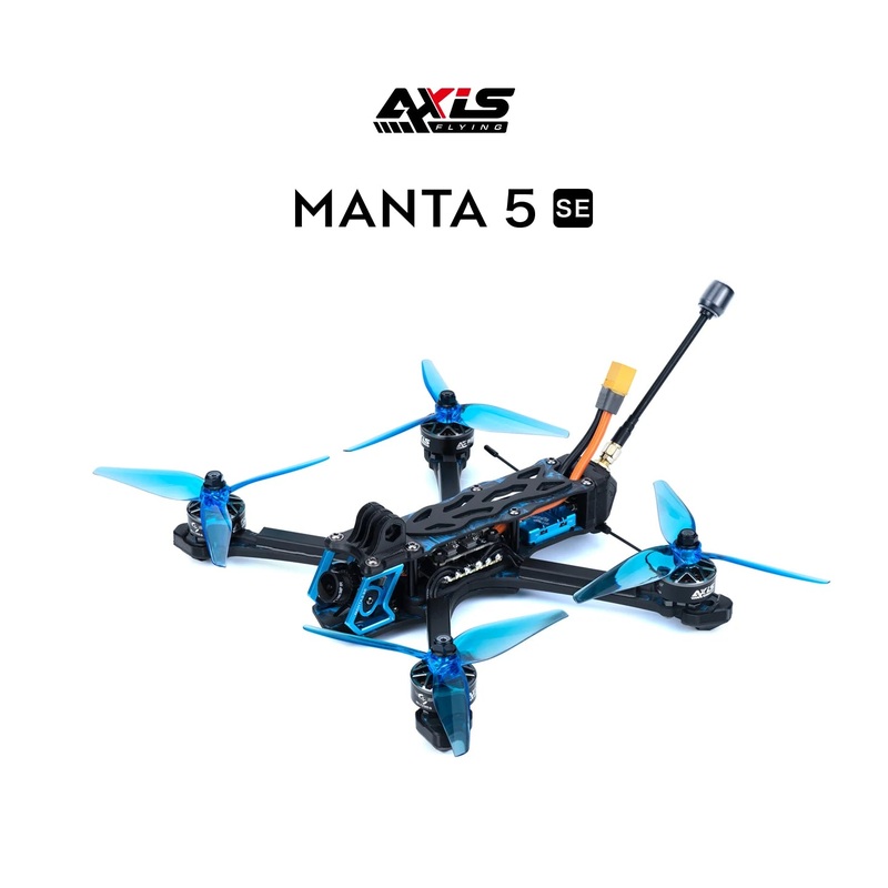 Axisflying Manta5 SE FPV Drone Kit Squashed-X Frame AE227-1960KV Motor For Cinematic Freestyle Drone