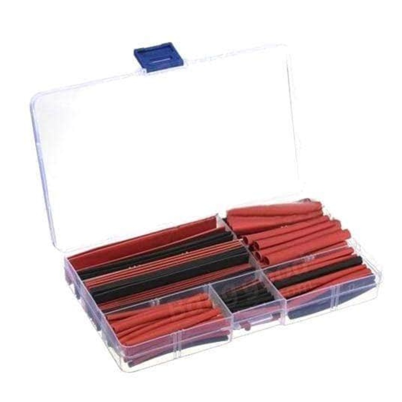 Heat Shrink Tube Set Red and Black – 8 Sizes 150 Pcs